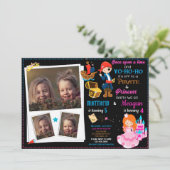 Princess and Pirate-verjaardagsuitnodiging Twee th Kaart (Staand voorkant)