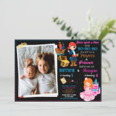 Princess and Pirate-verjaardagsuitnodiging Twee th Kaart (Staand voorkant)