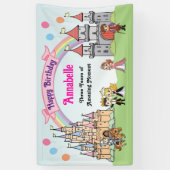 Princess and Prince Fairy Tale Schattige Koninklij Spandoek (Verticaal)