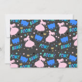 Princess and Superheld Birthday Invitation Kaart (Achterkant)