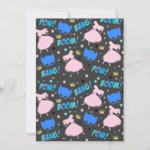 Princess and Superheld Birthday Invitation Kaart (Achterkant)