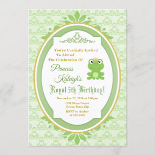 Princess and the Frog Birthday Invitation Kaart