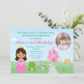 Princess and the Frog Birthday Invitation Kaart (Staand voorkant)