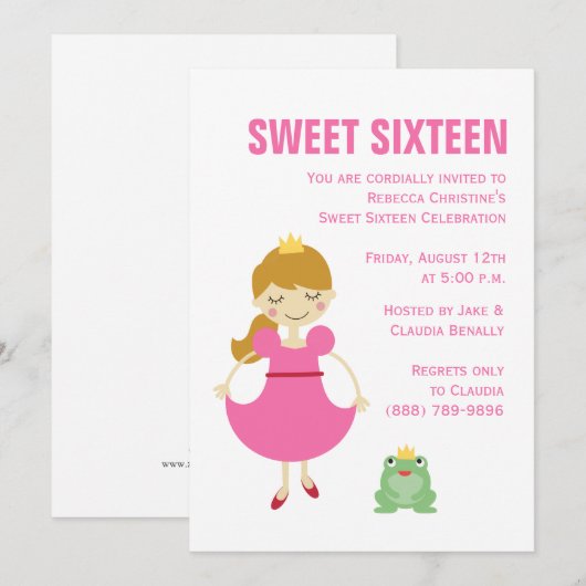 Princess and the Frog Kaart (Voorkant / Achterkant)