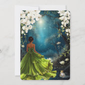 Princess and the Frog Starry Night Quinceanera 16 Kaart (Achterkant)