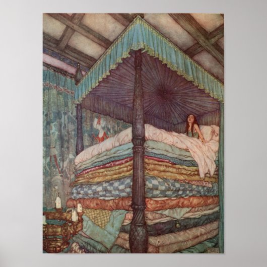 Princess and the Pea Poster Rackham Fairytale (Voorkant)