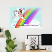 Princess and Unicorn Poster (Thuiskantoor)