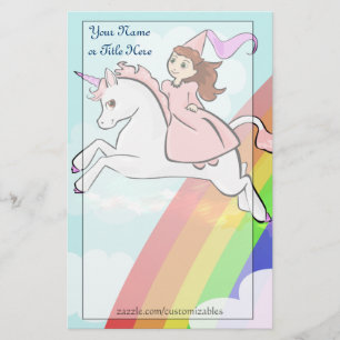 Princess and Unicorn Stationery Briefpapier