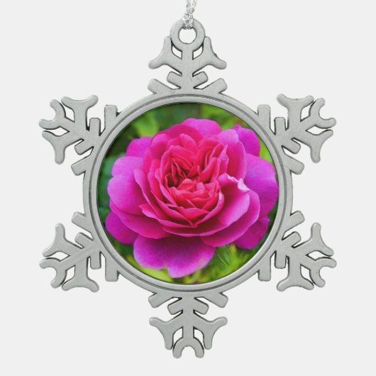 Princess Anne Roos #1 Tin Sneeuwvlok Ornament (Voorkant)