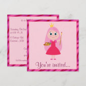 Princess Arts and Crafts Birthday Party Kaart (Voorkant / Achterkant)