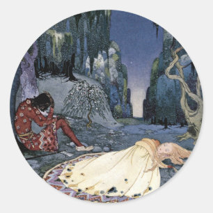 Princess Aslapen in Forest Ronde Sticker
