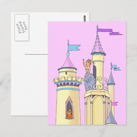 Princess at Fairy Tale Castle - Briefkaart (Voorkant / Achterkant)