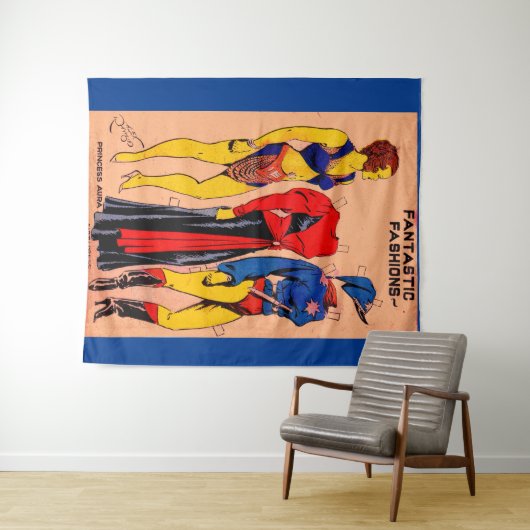 Princess Aura paper doll no. 1 Flash Gordon Wandkleed (In Situ (horizontaal))