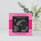 Princess Baby Gepersonaliseerd echografiefotomplat Kaart (Staand voorkant)