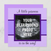 Princess Baby Gepersonaliseerd echografiefotomplat Kaart (Voorkant / Achterkant)