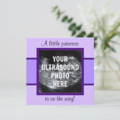 Princess Baby Gepersonaliseerd echografiefotomplat Kaart (Staand voorkant)