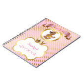 Princess Baby Girl Big Bow Pink Gold Gift Guest Notitieboek (Linkerzijde)