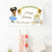 Princess Baby Girl Carriage Blue Gold Spandoek (Insitu)