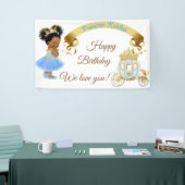 Princess Baby Girl Carriage Blue Gold Spandoek (Beurs)