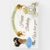 Princess Baby Girl Carriage Blue Gold Spandoek (Verticaal)