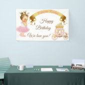 Princess Baby Girl Carriage Pink Gold Spandoek (Beurs)