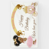 Princess Baby Girl Carriage Pink Gold Spandoek (Verticaal)