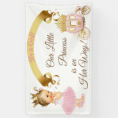 Princess Baby Girl Carriage Pink Gold Spandoek (Verticaal)