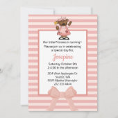 Princess Baby Girl First Birthday Invitation Kaart (Voorkant)