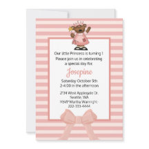 Princess Baby Girl First Birthday Invitation