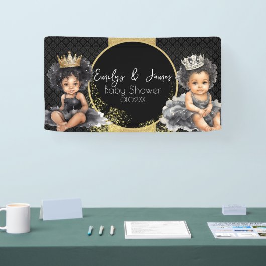 Princess Baby Gold Black Baby Twins Douche Spandoek (Beurs)
