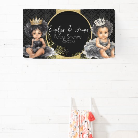Princess Baby Gold Black Baby Twins Douche Spandoek (Insitu)
