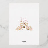 Princess Baby Meisje Douche Folie Uitnodiging (Achterkant)