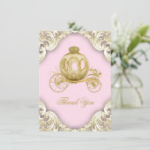 Princess Baby shower Bedankt kaarten (Staand voorkant)