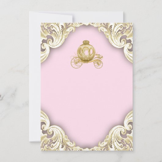 Princess Baby shower Bedankt kaarten (Achterkant)