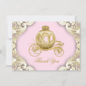 Princess Baby shower Bedankt kaarten (Voorkant)