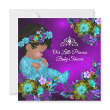 Princess Baby shower Blauwgroen blauw Paars meisje