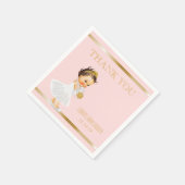 Princess Baby shower | Blush roze goud dank u Servetten (Hoek)