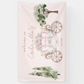 Princess Baby shower Blush Welkom Spandoek (Verticaal)