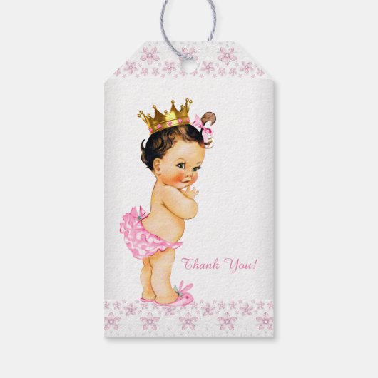 Princess Baby shower Cadeaulabel (Achterkant)