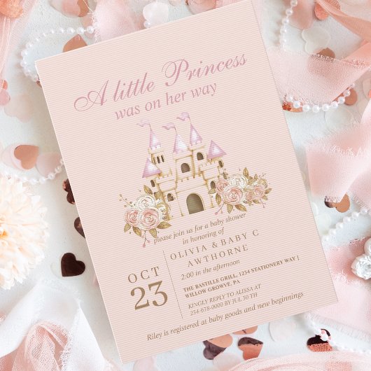  Princess Baby shower Castle Kaart
