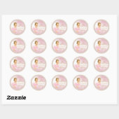 Princess Baby shower Classic Round Sticker (Vel)