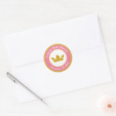 Princess Baby shower Favor Stickers Roze Meisje (Envelop)