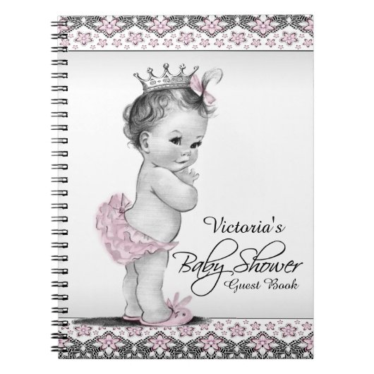  Princess Baby shower gastenboek Notitieboek (Voorkant)