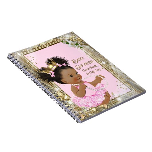 Princess Baby shower Gift Log en gastenboek Notitieboek (Rechterzijde)