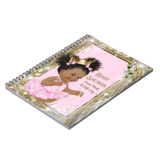 Princess Baby shower Gift Log en gastenboek Notitieboek (Linkerzijde)