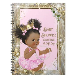 Princess Baby shower Gift Log en Guest Book Notitieboek