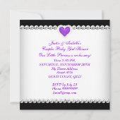 Princess Baby shower Girl Paars-Afrikaans-Amerikaa Kaart (Achterkant)