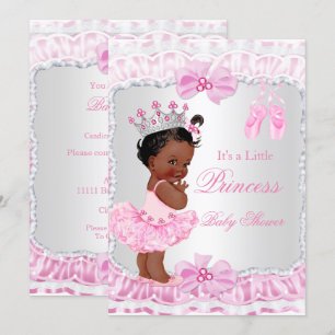 Princess Baby shower Girl Pink Ballerina etnisch Kaart
