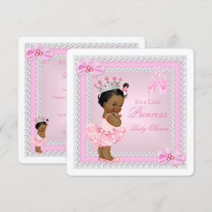 Princess Baby shower Girl Pink Ballerina etnisch Kaart
