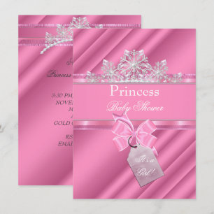 Princess Baby shower Girl Pink "Het is een meisje" Kaart